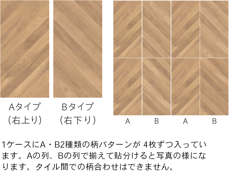 PWT3286 PWT3287 [フレンチヘリンボーン] 東リ フロアタイル 木目 [ロイヤルウッド・ヘリンボーン] 457.2×914.4mm  ケース販売